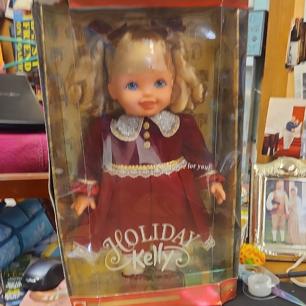 Mattel Holiday Kelly Doll in Burgundy and Gold